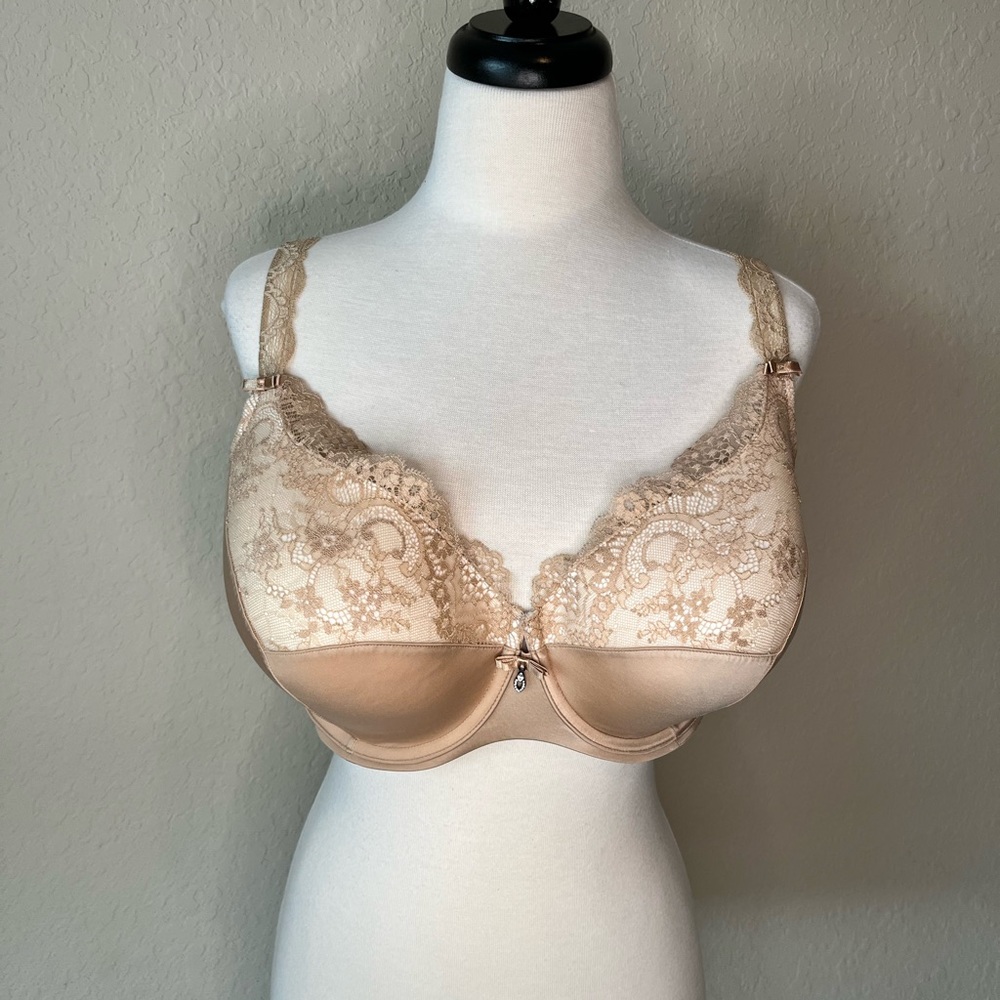 Curvy Couture-Tan Push up padded Bra 38G